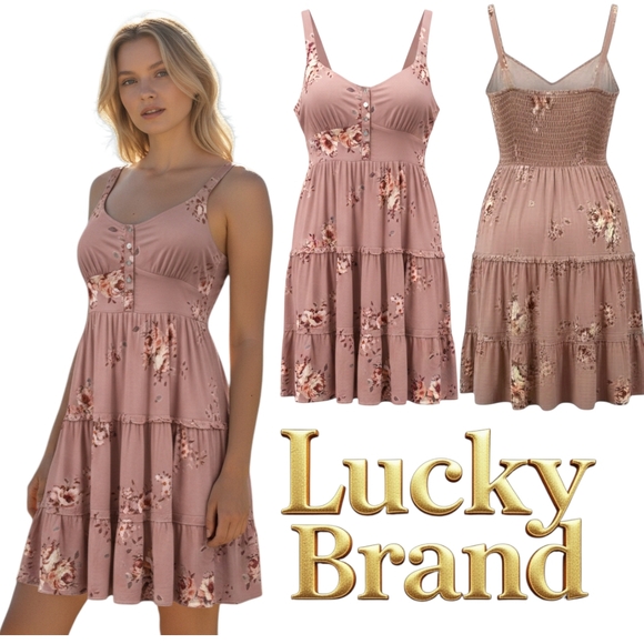 Lucky Brand Floral Mini Dress Size Large EUC - Picture 10 of 10